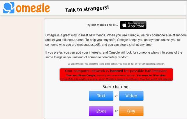 unban omegle